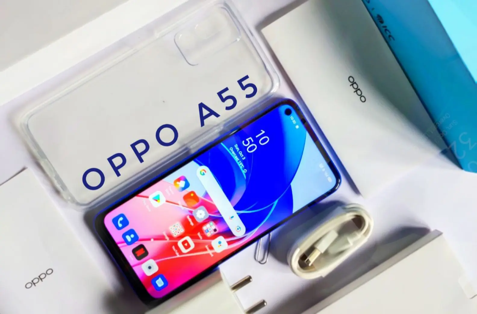 oppo a55 unboxing