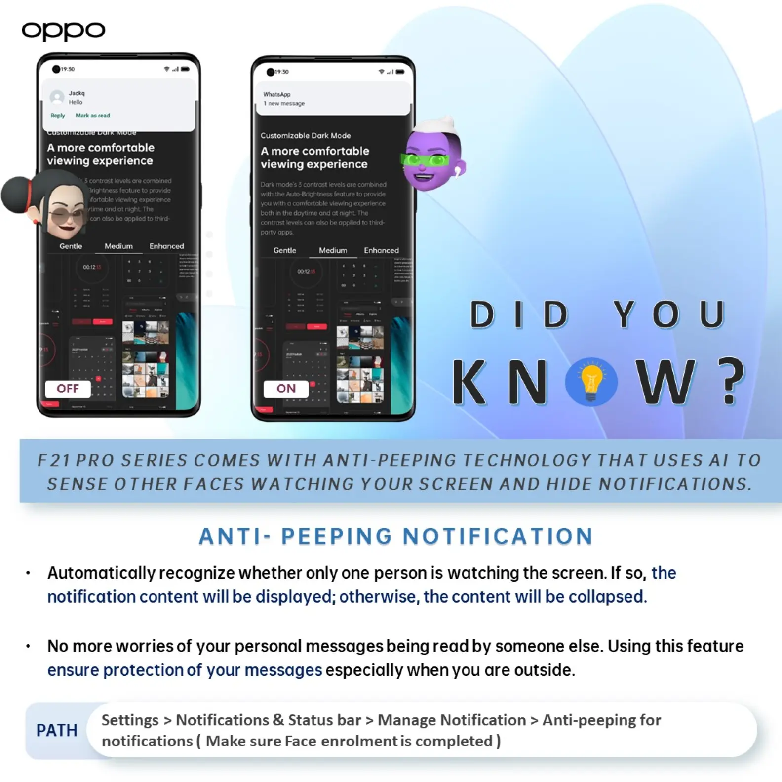 DidYouKnow? About the Anti-peeping Feature in #ColorOS, OPPO F21 Pro