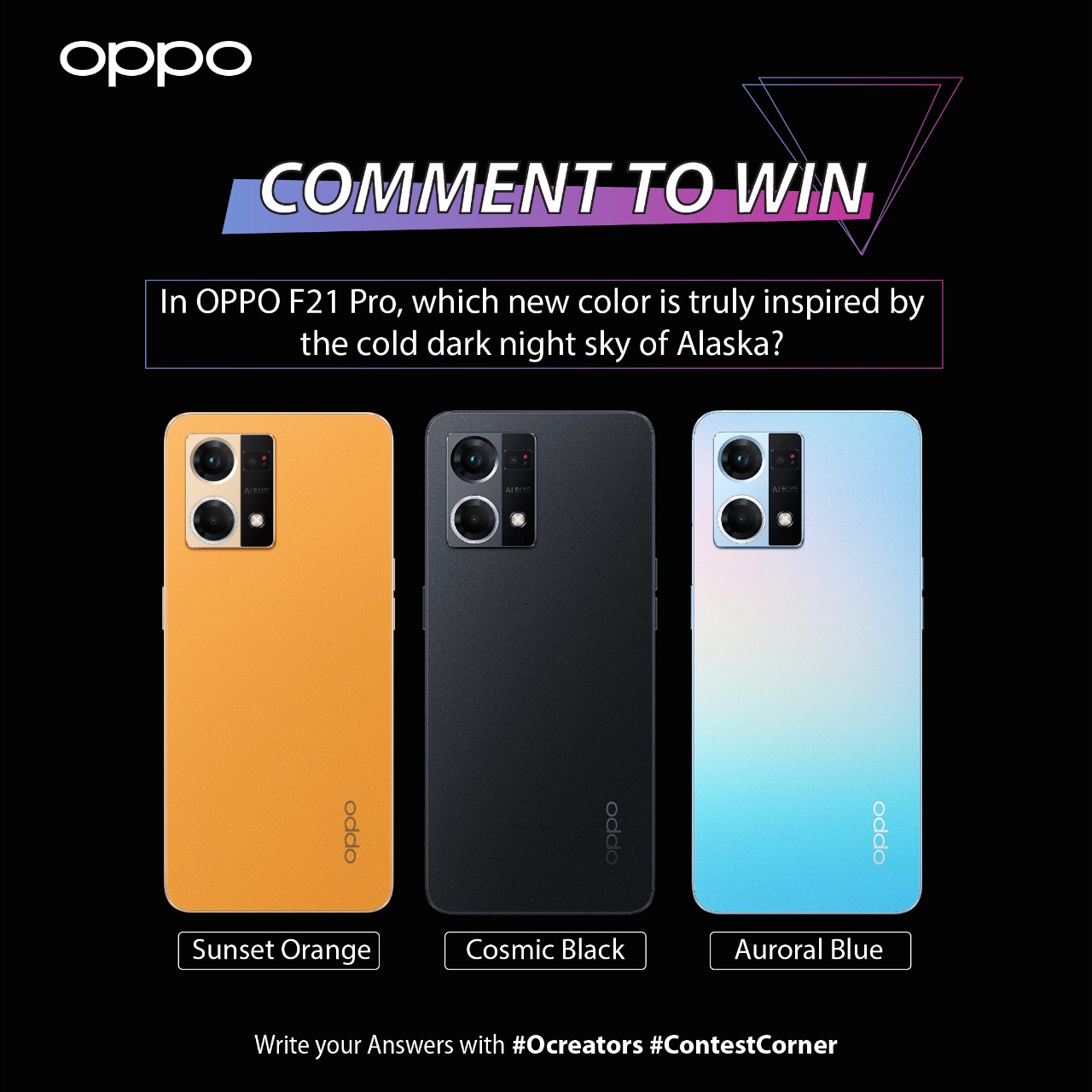 oppo f21 pro auroral blue colour