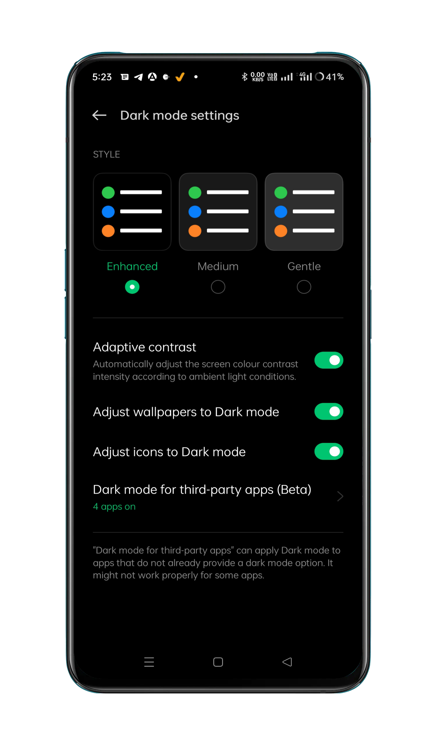 coloros 12 edge lighting