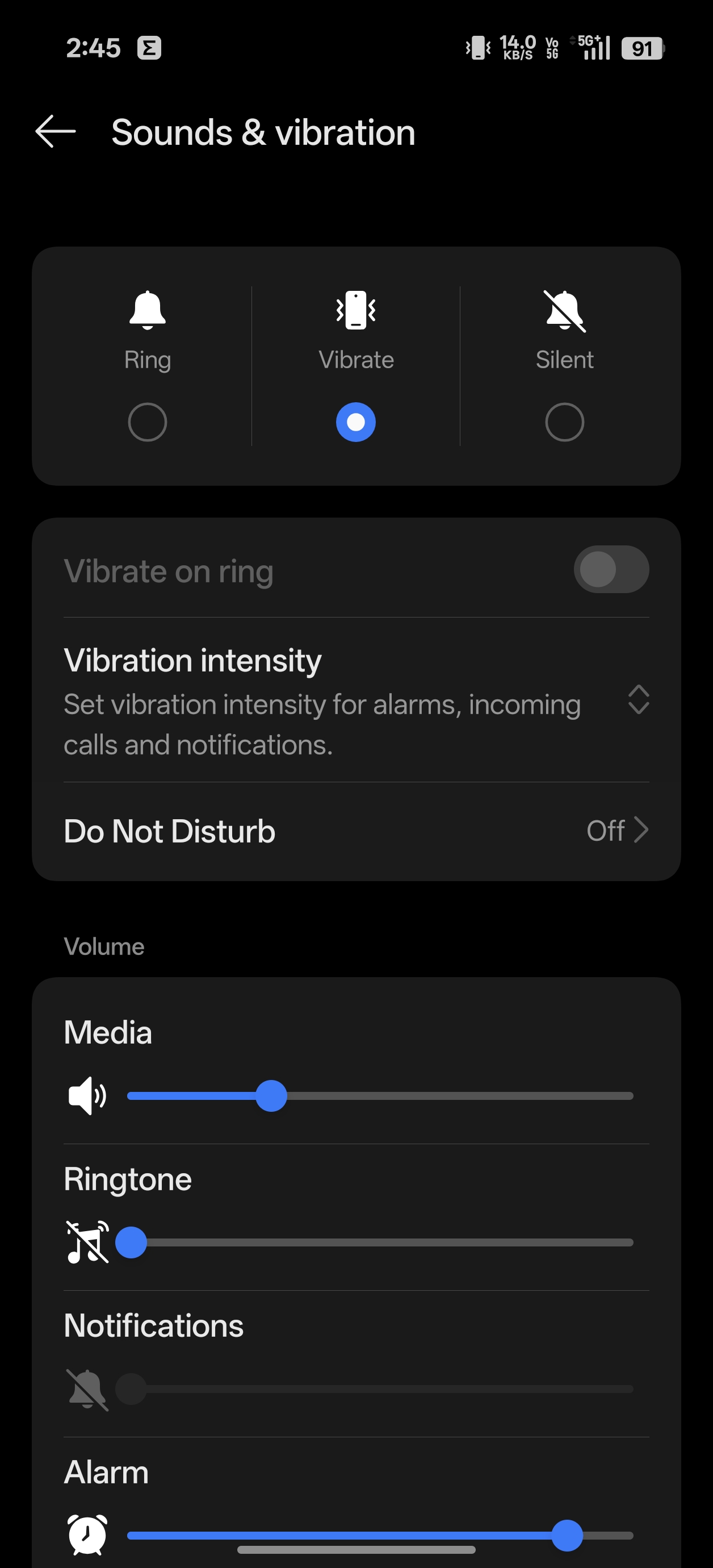 No vibration for incoming calls No vibration for incoming calls